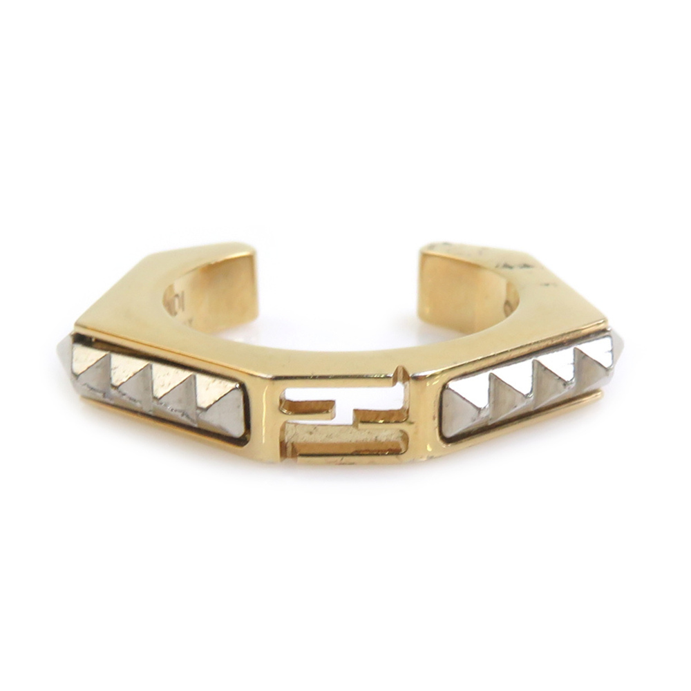 Fendi ring, metal, gold, for men and women, size 1, h32536j